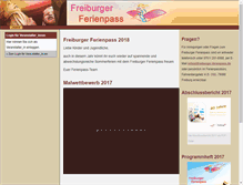 Tablet Screenshot of freiburger-ferienpass.de